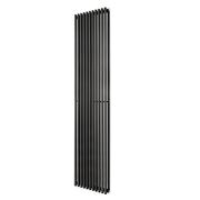 Вертикальний радіатор Betatherm Praktikum 2 1800x425 (Чорний RAL9005М, підк. №99), Колір: Чорний, Висота: 1800, Довжина: 425, Трубність: 2 трубний