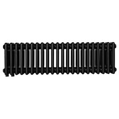 Трубчастий радіатор Warm Well Column 3 300x1010 (Чорний підкл. нижнє) 22 секцій, Колір: Чорний, Висота: 300, Довжина: 1010, Підключення: Нижнє, Обігріваєма площа: 10