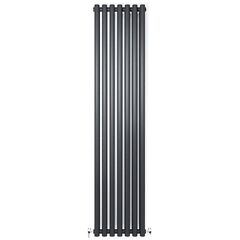 Батарея вертикальна Ideale Gloria 2 1800х413 бокове підключення антрацит - 7 секцій, Висота: 1800, Довжина: 413, Трубність: 2 трубний