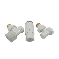 Schlosser Mini комплект підключення білий кутовий (602200056RAL9016)