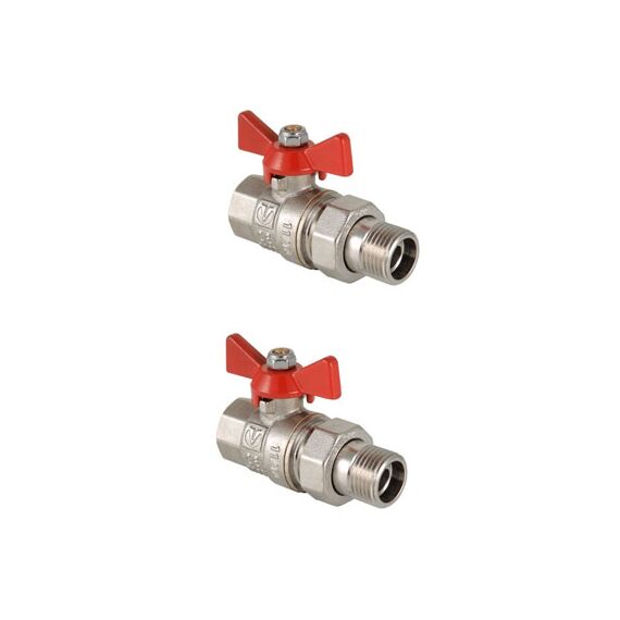 Комплект кульових кранів 1/2" (прямі)