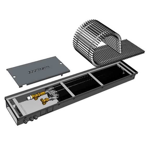 Внутрішньопідлоговий конвектор Cooltherm Ventherm 200.1950.110, Висота: 110, Ширина: 200, Довжина: 1950, зображення 3