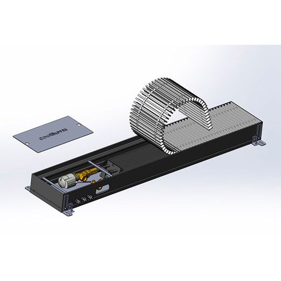 Внутрішньопідлоговий конвектор Cooltherm Ventherm 200.750.110, Висота: 110, Ширина: 200, Довжина: 750, зображення 2
