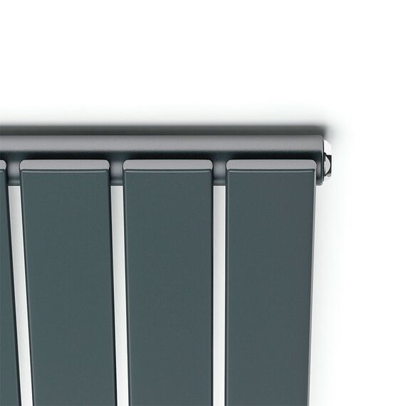 Батарея вертикальна Ideale Vittoria 1 1800х476 бокове підключення антрацит - 7 секцій, Висота: 1800, Довжина: 476, Трубність: 1 трубний, зображення 2