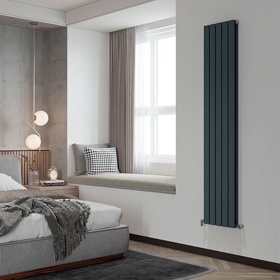 Батарея вертикальна Ideale Vittoria 1 1800х476 бокове підключення антрацит - 7 секцій, Висота: 1800, Довжина: 476, Трубність: 1 трубний, зображення 3