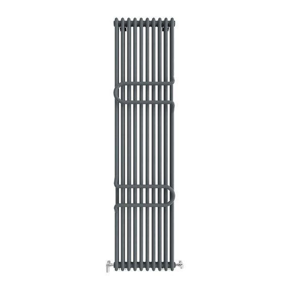 Ideale Zeta 1 1800х460 бокове підключення антрацит - 10 секцій, Висота: 1800, Довжина: 460, Трубність: 2 трубний