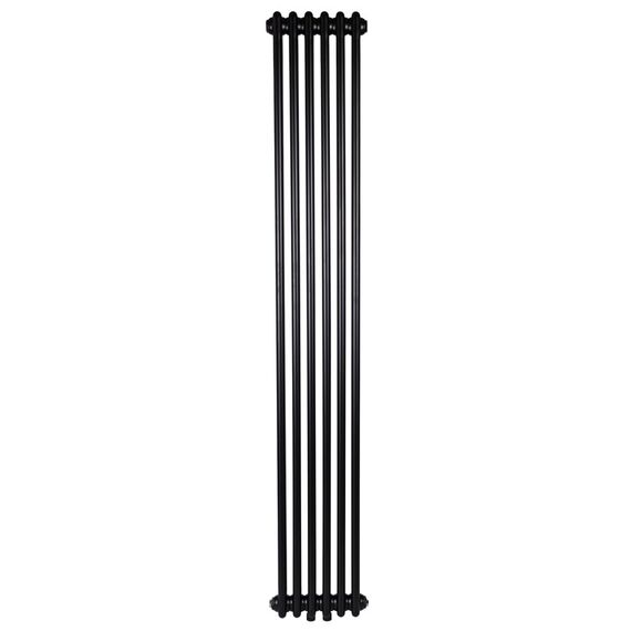 Трубчастий радіатор Warm Well Column 2 1800x290 (Чорний, підкл. нижнє) 6 секцій, Колір: Чорний, Висота: 1800, Довжина: 290, Трубність: 2 трубний, Підключення: Нижнє, Обігріваєма площа: 11, Тепловіддача, 75/65 (Δ 50): 840