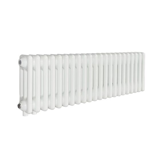 Трубчастий радіатор Warm Well Column 3 300x1010 (Білий підкл. бокове) 22 секцій, Колір: Білий, Висота: 300, Довжина: 1010, Підключення: Бокове, Обігріваєма площа: 10, зображення 2