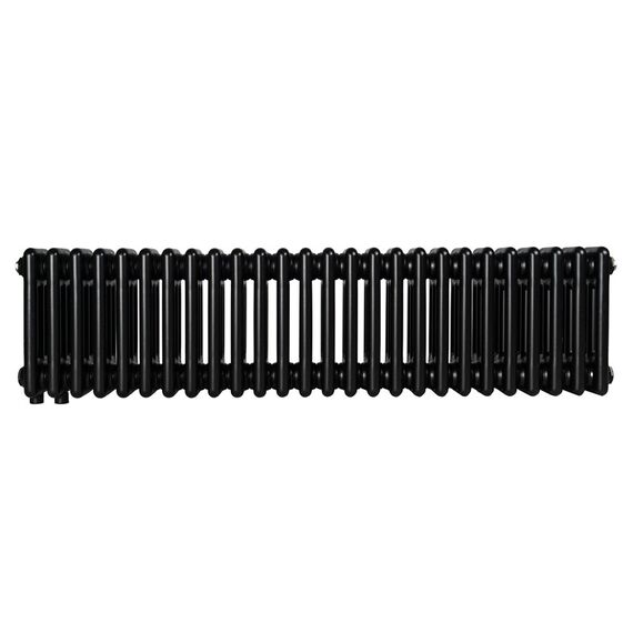 Трубчастий радіатор Warm Well Column 3 300x1190 (Чорний підкл. нижнє) 26 секцій, Колір: Чорний, Висота: 300, Довжина: 1190, Підключення: Нижнє, Обігріваєма площа: 11