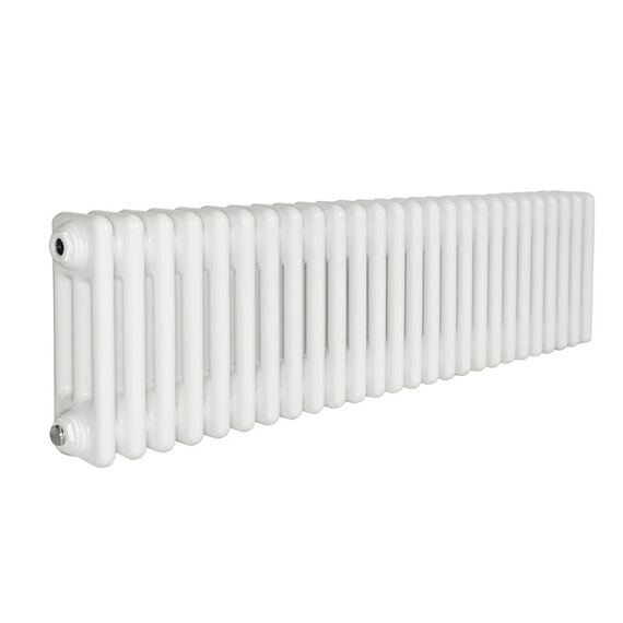 Трубчастий радіатор Warm Well Column 3 300x1190 (Білий підкл. бокове) 26 секцій, Колір: Білий, Висота: 300, Довжина: 1190, Підключення: Бокове, Обігріваєма площа: 11, зображення 2