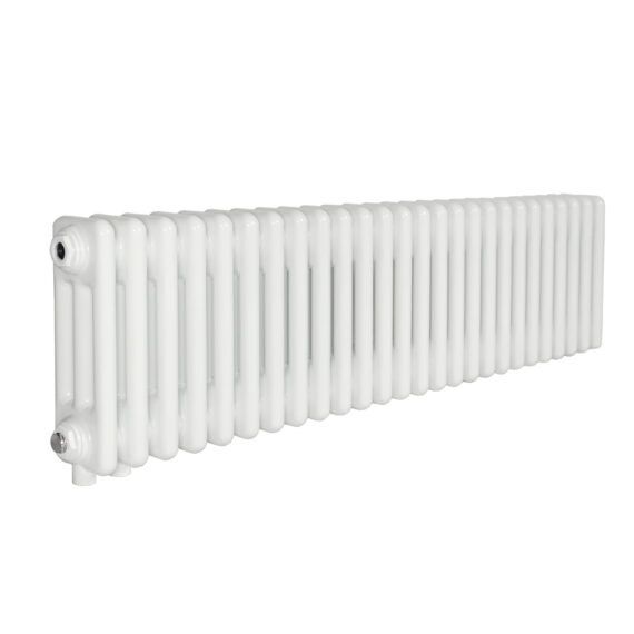 Трубчастий радіатор Warm Well Column 3 300x1010 (Білий підкл. нижнє) 22 секцій, Колір: Білий, Висота: 300, Довжина: 1010, Підключення: Нижнє, Обігріваєма площа: 10, зображення 2