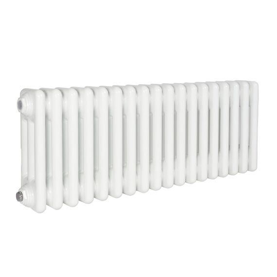 Трубчастий радіатор Warm Well Column 3 300x830 (Білий підкл. бокове) 18 секцій, Колір: Білий, Висота: 300, Довжина: 830, Підключення: Бокове, Обігріваєма площа: 8, зображення 2