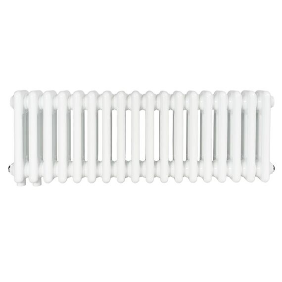 Трубчастий радіатор Warm Well Column 3 300x830 (Білий підкл. нижнє) 18 секцій, Колір: Білий, Висота: 300, Довжина: 830, Підключення: Нижнє, Обігріваєма площа: 8