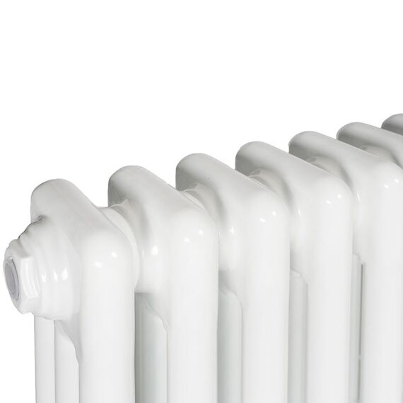 Трубчастий радіатор Warm Well Column 3 300x1010 (Білий підкл. нижнє) 22 секцій, Колір: Білий, Висота: 300, Довжина: 1010, Підключення: Нижнє, Обігріваєма площа: 10, зображення 4
