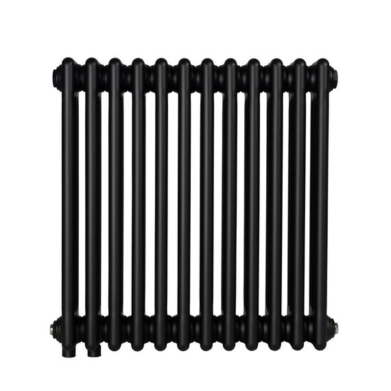 Трубчастий радіатор Warm Well Column 3 500x560 (Чорний підкл. нижнє) 12 секцій, Колір: Чорний, Висота: 500, Довжина: 560, Підключення: Нижнє, Обігріваєма площа: 9
