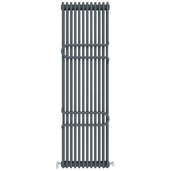 Ideale Zeta 1 1800х548 бокове підключення антрацит - 12 секцій, Висота: 1800, Довжина: 548, Трубність: 2 трубний