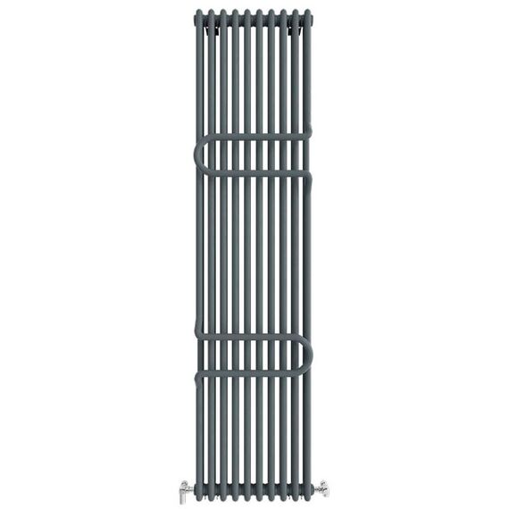 Ideale Zeta 1 1800х460 бокове підключення антрацит - 10 секцій, Висота: 1800, Довжина: 460, Трубність: 2 трубний