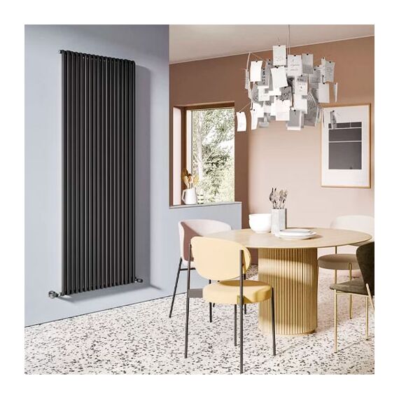 Irsap SAX 1 2000x480 (Графіт, підкл.50 нижнє), Колір: Чорний, Висота: 2000, Довжина: 480, Трубність: 1 трубний