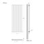 Батарея вертикальна Ideale Vittoria 1 1600х612 бокове підключення чорний - 9 секцій, Висота: 1600, Довжина: 612, Трубність: 1 трубний, зображення 4